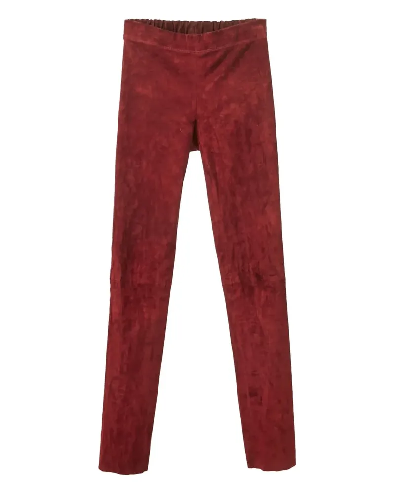 Joseph Pre-owned Leggings aus Stretch-Wildleder - Rot Rot