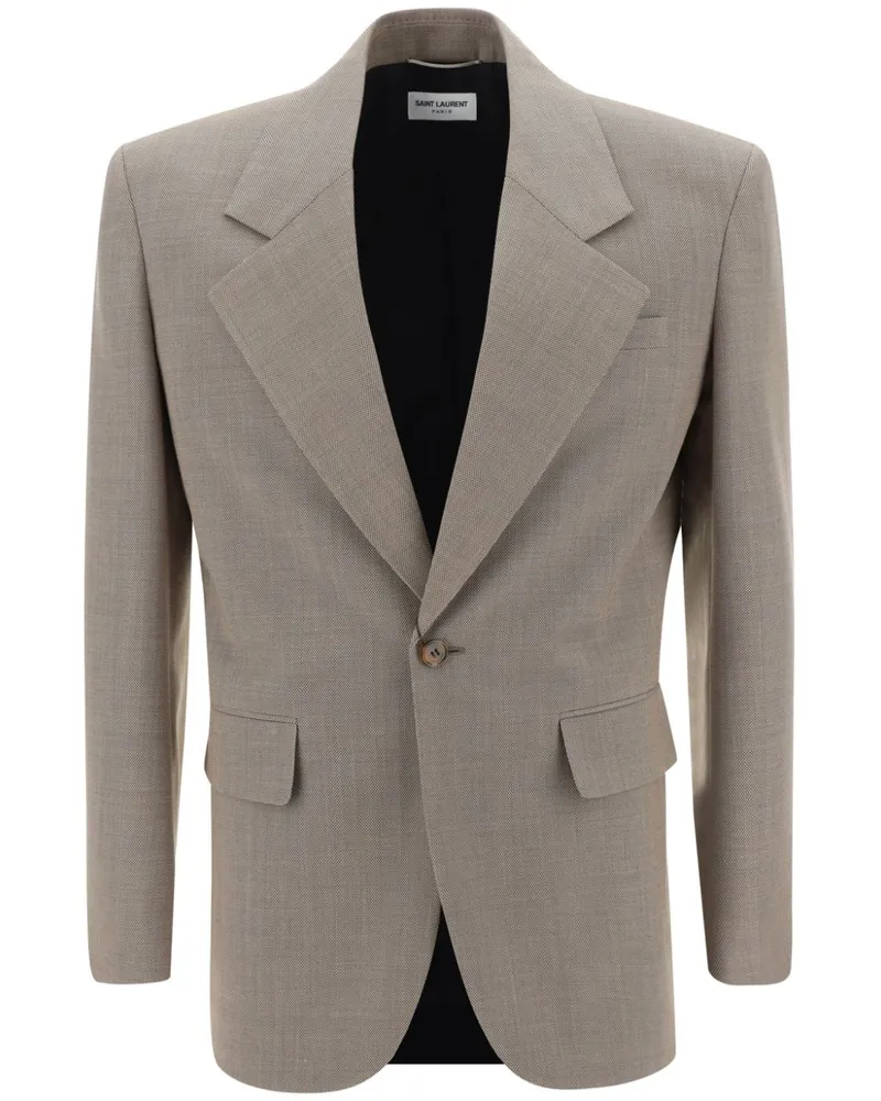Saint Laurent Sakko im Oversized-Look - Nude Nude