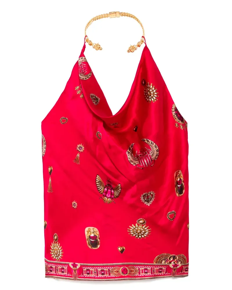 Camilla Drapiertes Top - Rot Rot