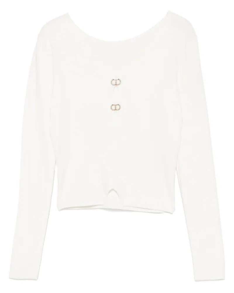 Twin-Set Oval T Pullover mit doppeltem Verwendungszweck - Nude Nude