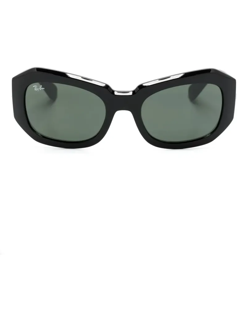 Ray Ban Beate Sonnenbrille mit eckigem Gestell - Schwarz Schwarz