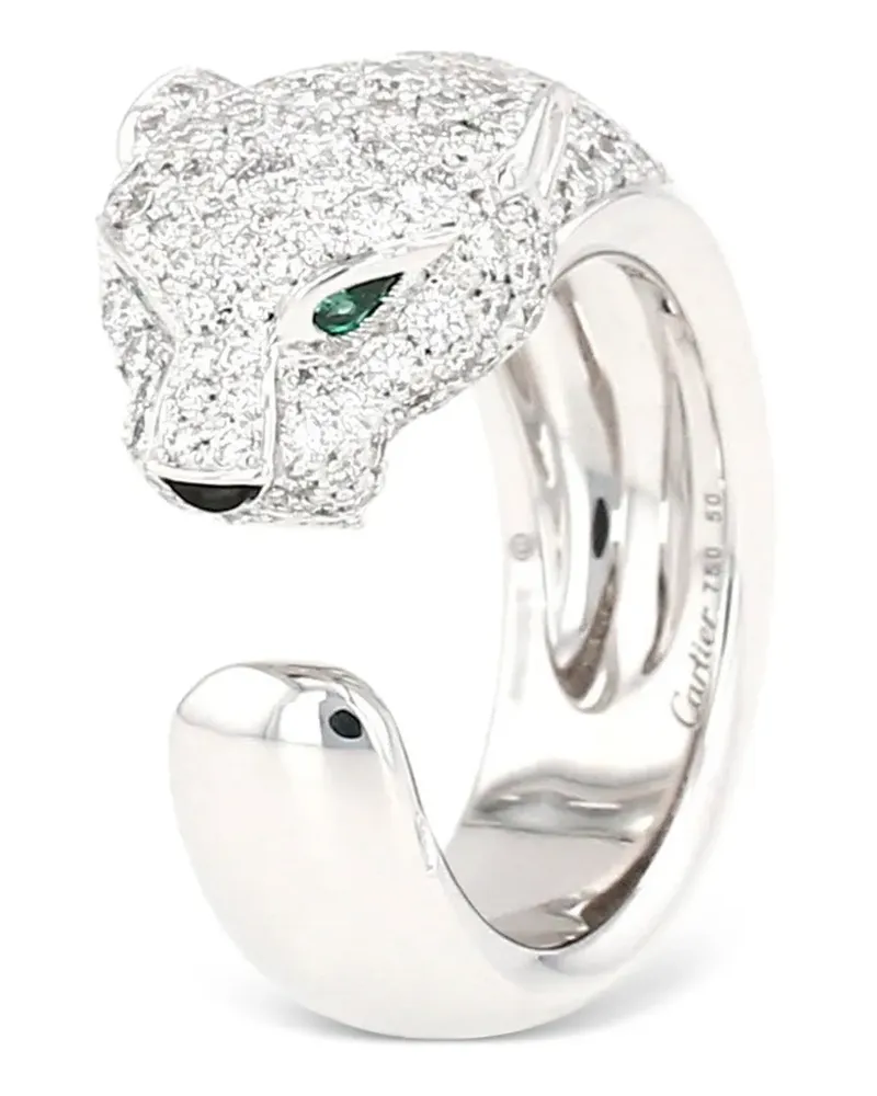 Cartier 2011 Panthère emerald and diamond ring - Silber Silber