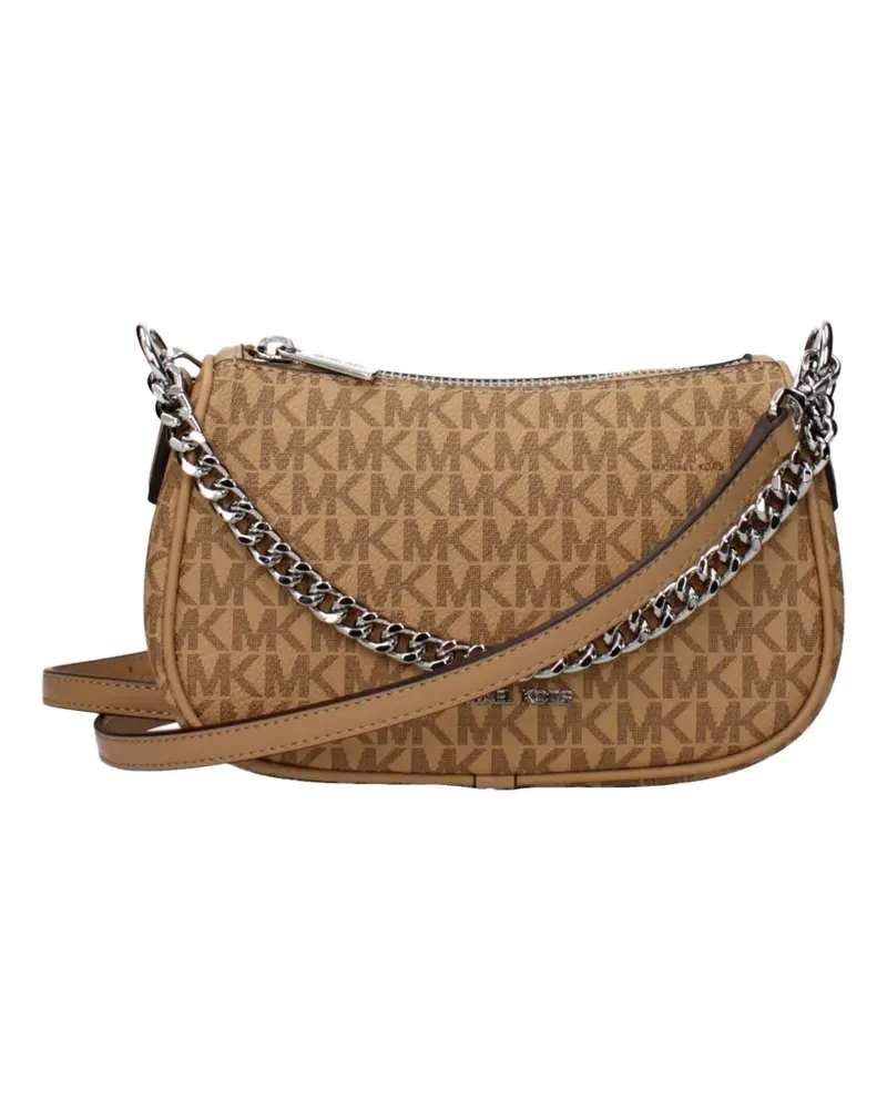 Michael Kors monogram-pattern chain-link tote bag - Nude Nude
