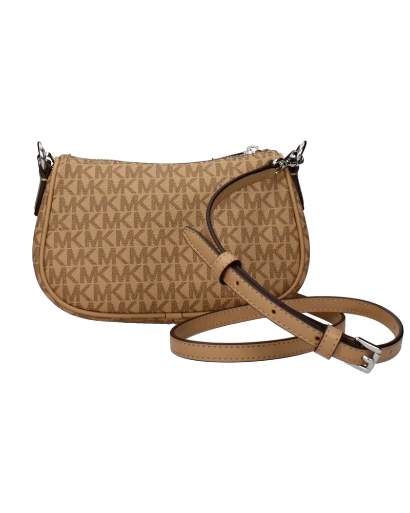 Michael Kors monogram-pattern chain-link tote bag - Nude Nude
