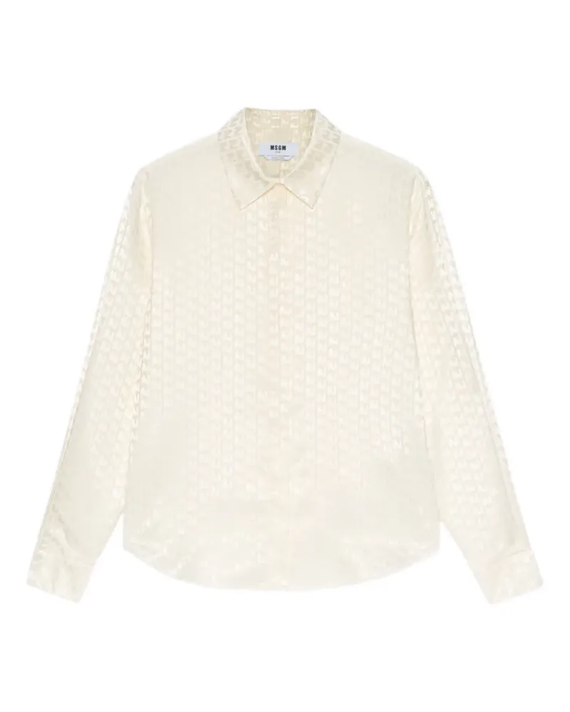 MSGM patterned shirt - Nude Nude
