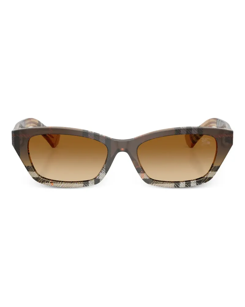 Burberry Karierte Cat-Eye-Sonnenbrille - Nude Nude