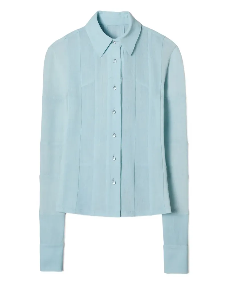 Tory Burch Hemd mit Sheer-Effekt - Blau Blau