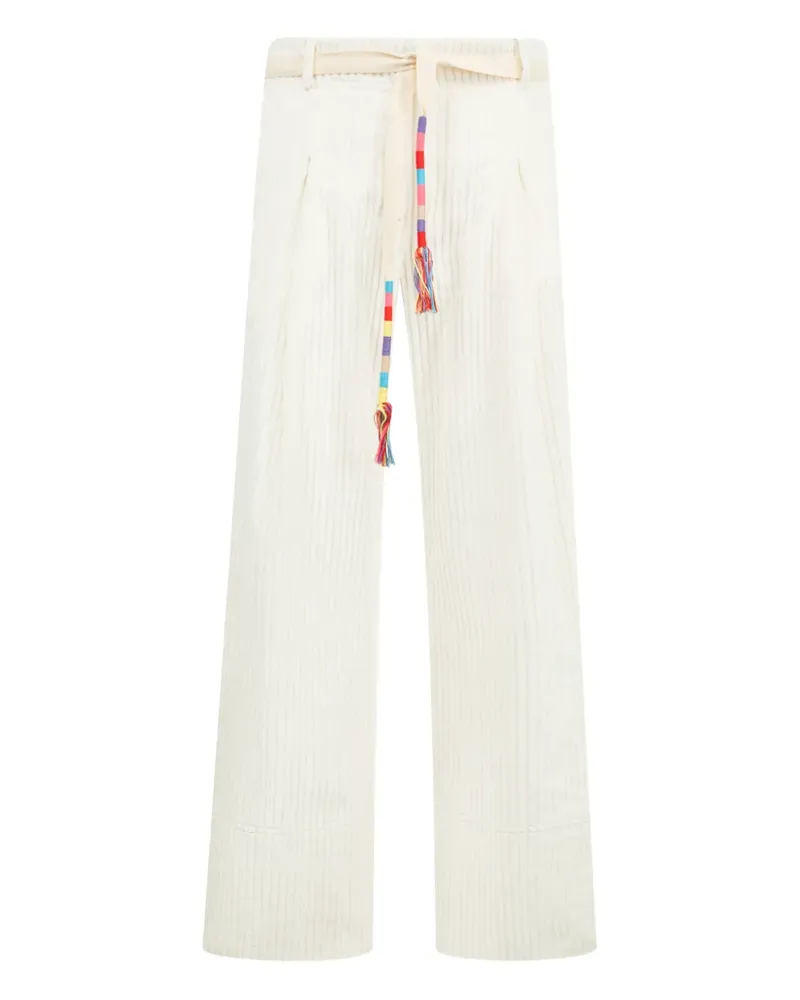 Mira Mikati Weite Hose mit Kordelgürtel - Nude Nude
