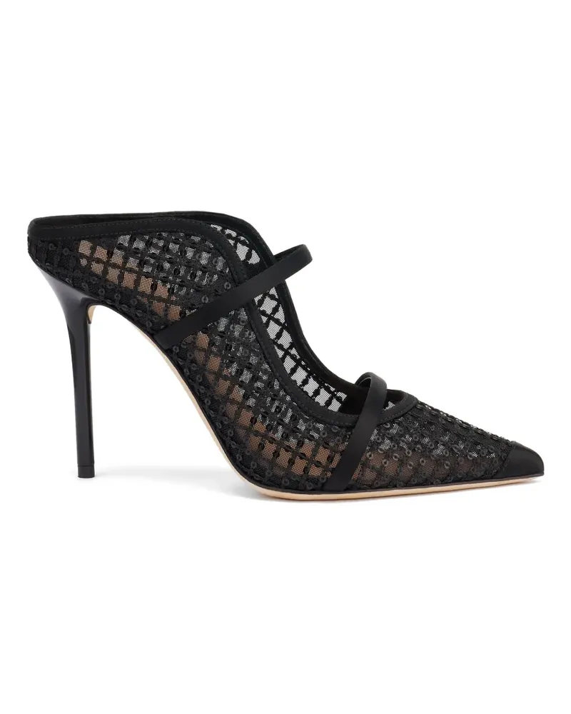 Malone Souliers Maureen Mesh-Mules mit Pailletten - Schwarz Schwarz