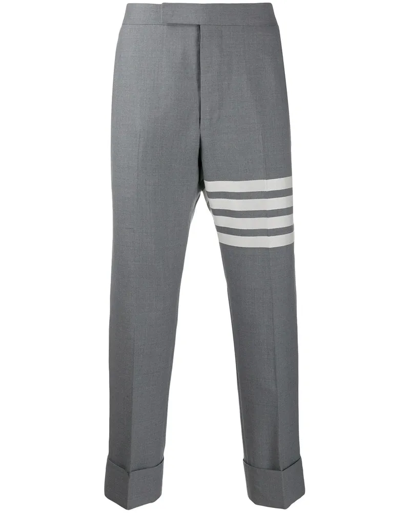 Thom Browne Hose mit Logo-Streifen Grau