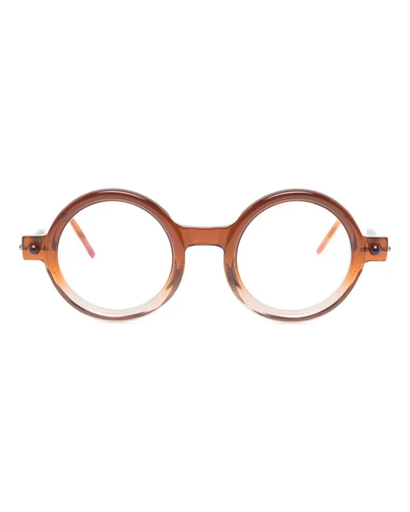KUBORAUM Brille mit rundem Gestell - Braun Braun