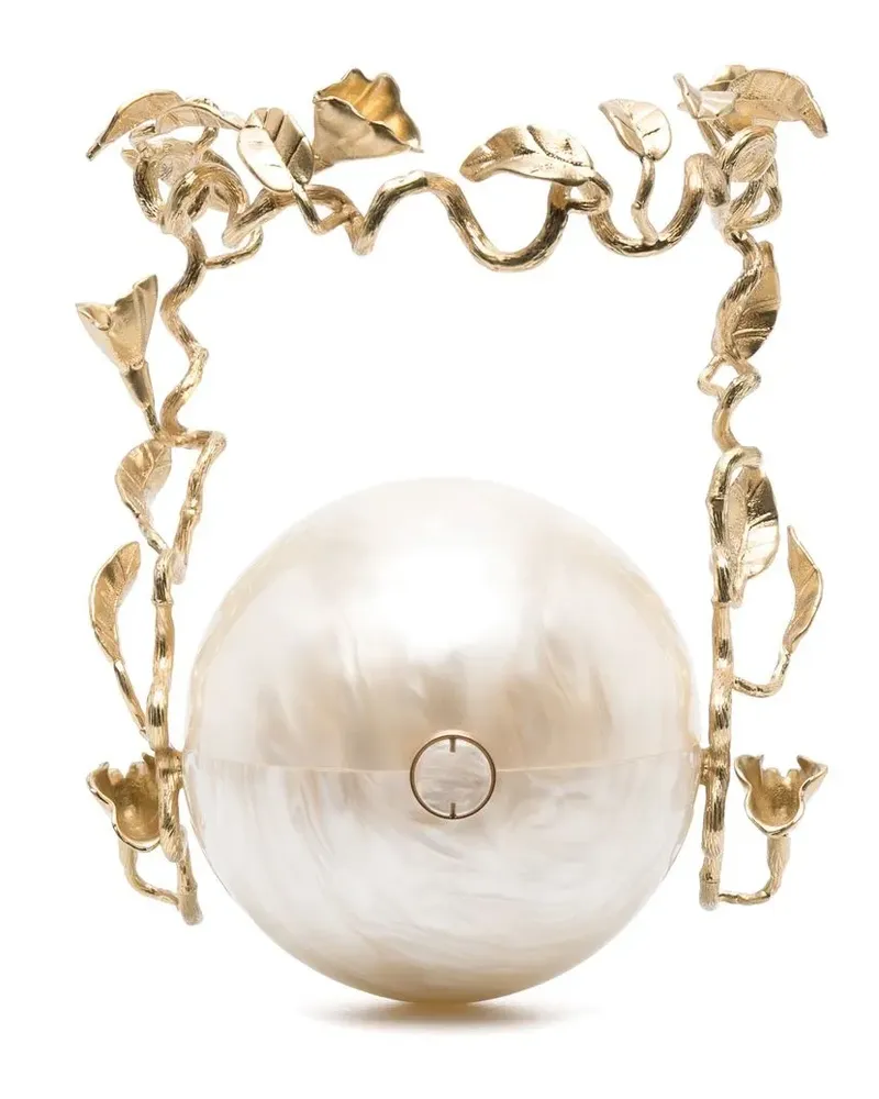 Cult Gaia Clutch mit Barockperlen - Nude Nude