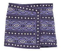 Hunting Roots Minirock mit Punkte-Print - Blau