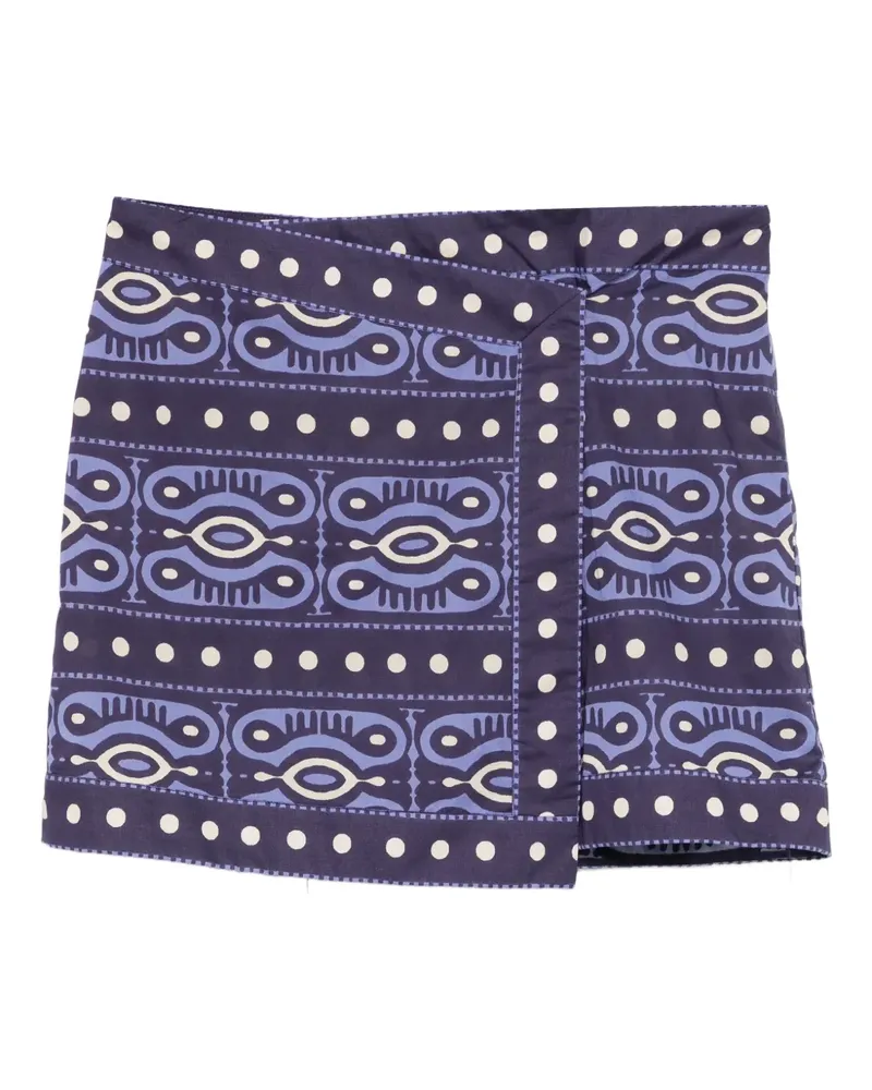Johanna Ortiz Hunting Roots dotted-print mini skirt - Blau Blau