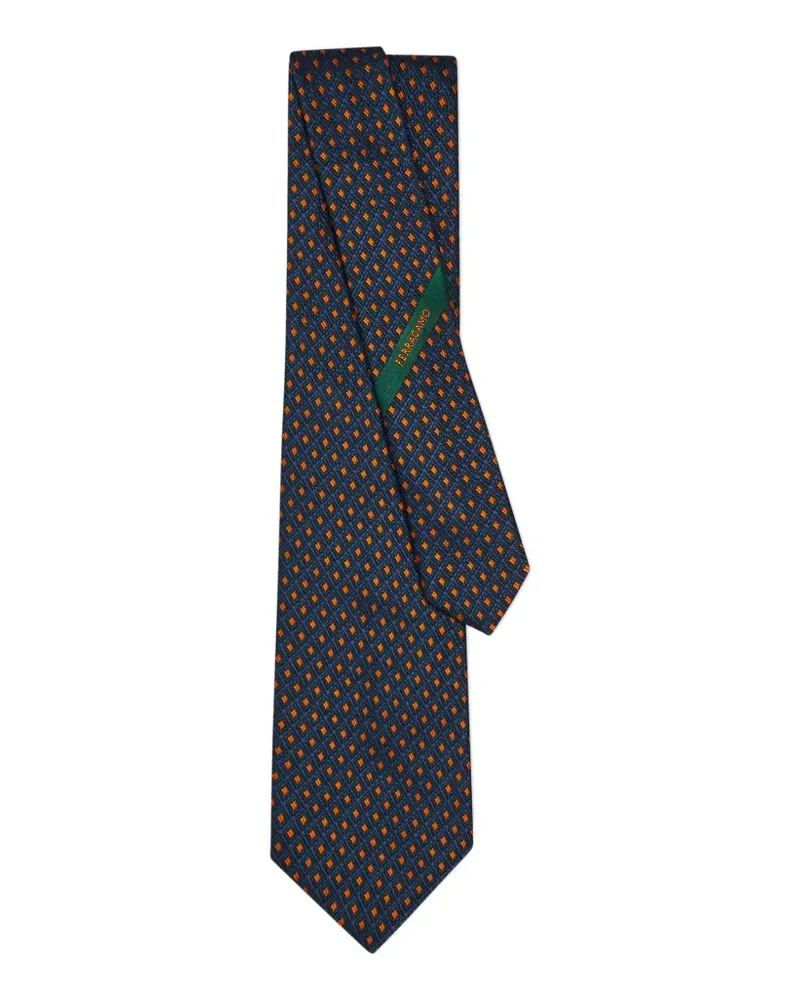 Ferragamo Krawatte mit Jacquardmuster - Grün Grün