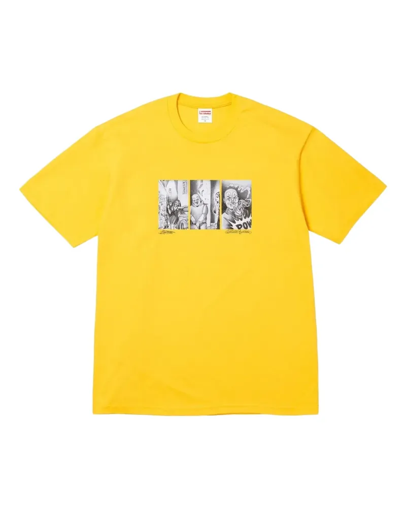 Supreme Being T-Shirt mit Cartoon-Print - Gelb Gelb