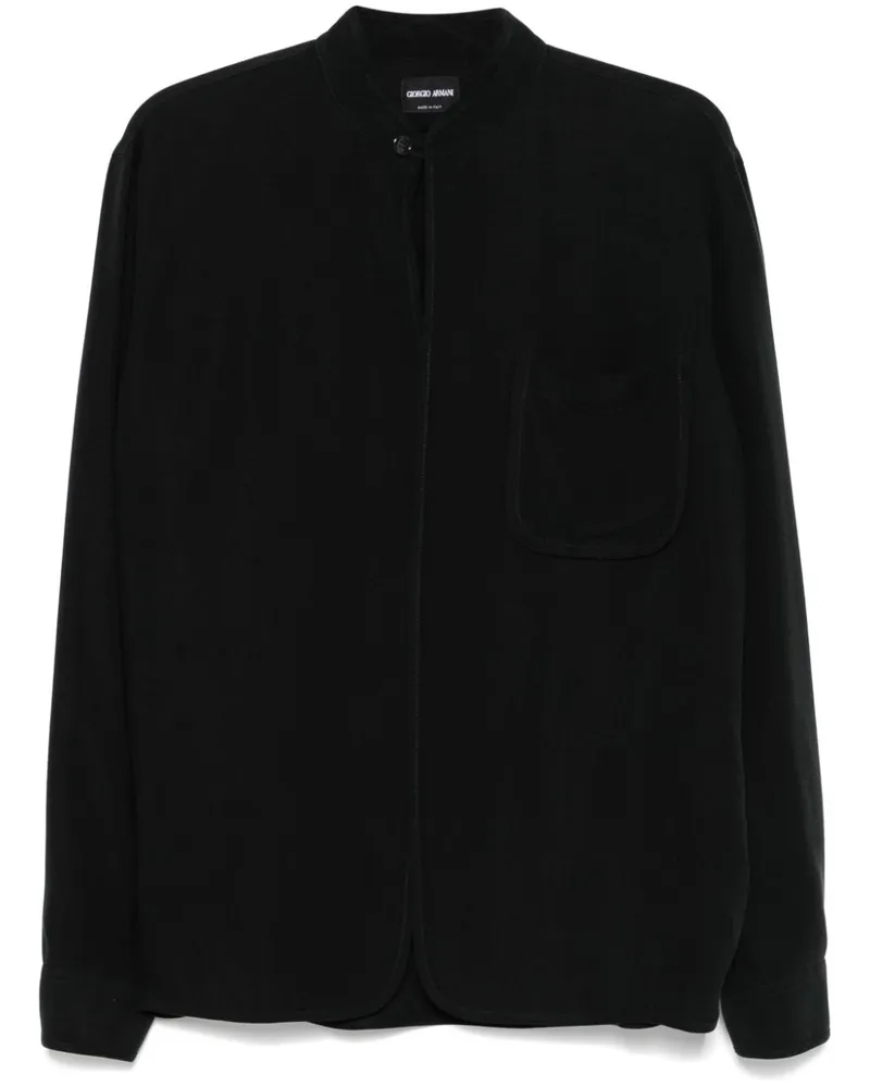 Giorgio Armani Klassisches Hemd - Schwarz Schwarz