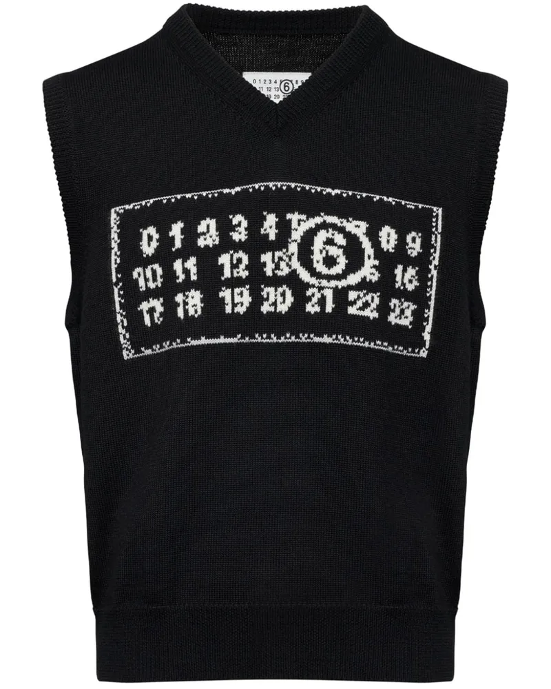 Maison Margiela Gestrickte Weste - Schwarz Schwarz