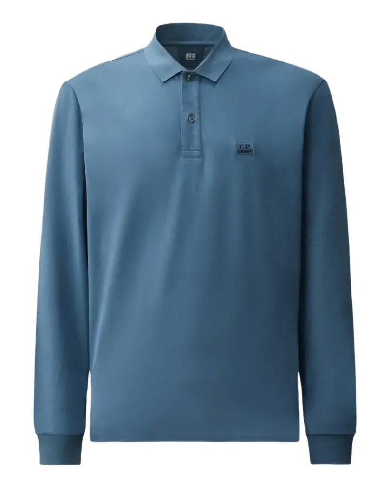 C.P. Company Langärmeliges Poloshirt - Blau Blau