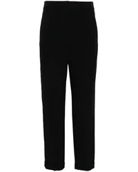 Giorgio Armani Cady-Hose mit geradem Bein Schwarz