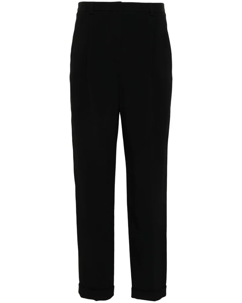 Giorgio Armani Cady-Hose mit geradem Bein - Schwarz Schwarz