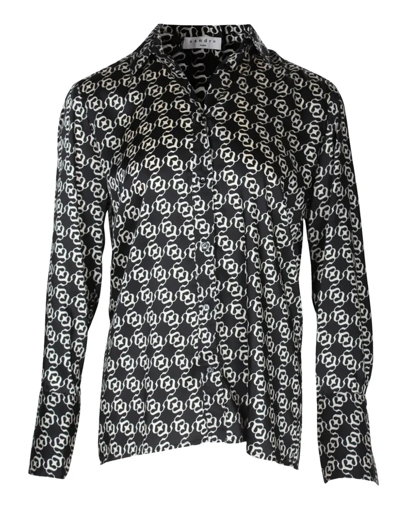 Sandro chain-print shirt - Schwarz Schwarz
