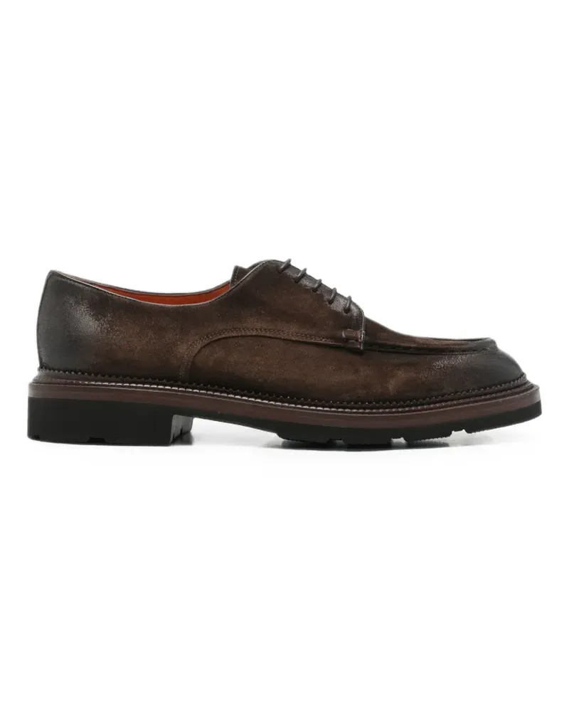 Santoni Polierte Schnürschuhe - Braun Braun