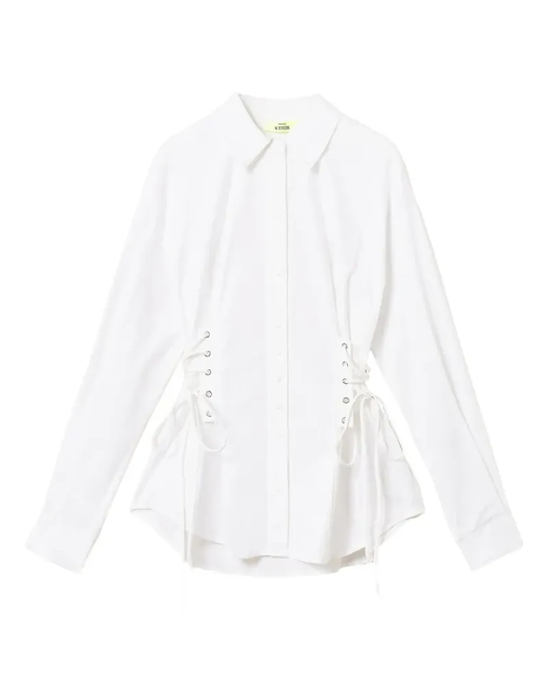 Twin-Set x Myfo poplin shirt with ties - Weiß Weiß