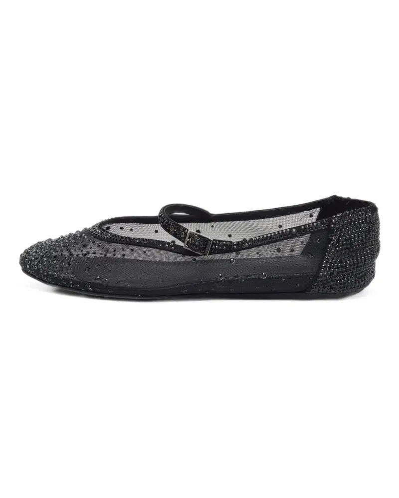Le Silla Bareitall Ballerinas mit Kristallen - Schwarz Schwarz