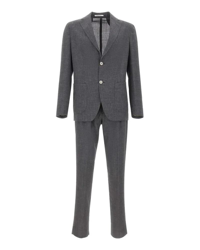 Eleventy single-breasted patch-pocket suit - Grau Grau