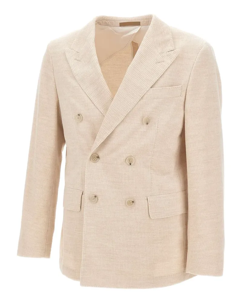 HUGO BOSS Doppelreihiges Cordsakko - Nude Nude