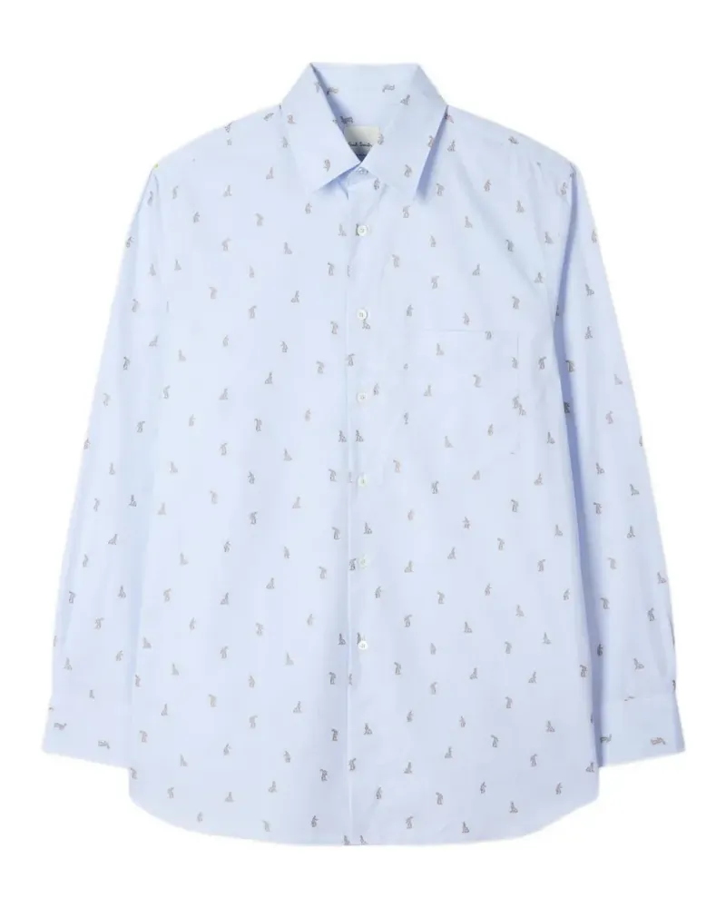 Paul Smith Hemd mit Hasenprint - Blau Blau