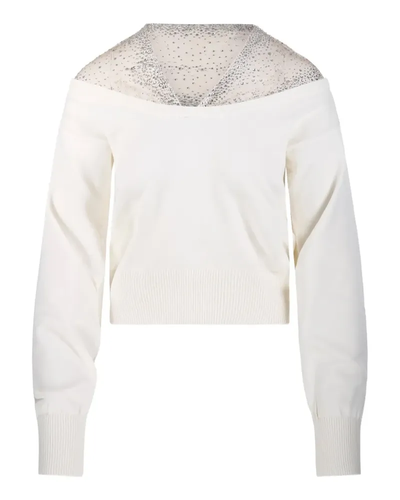 Giuseppe di Morabito Verzierter Pullover - Weiß Weiß