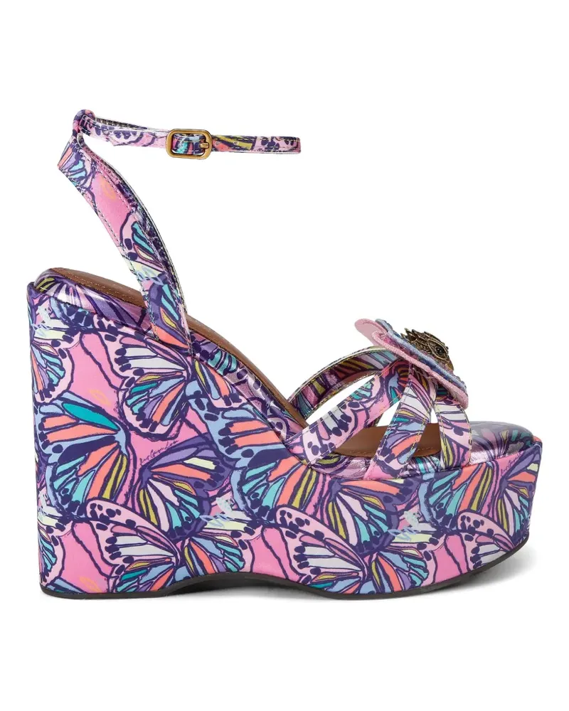 Kurt Geiger Wedge-Sandalen mit Schmetterling - Rosa Rosa