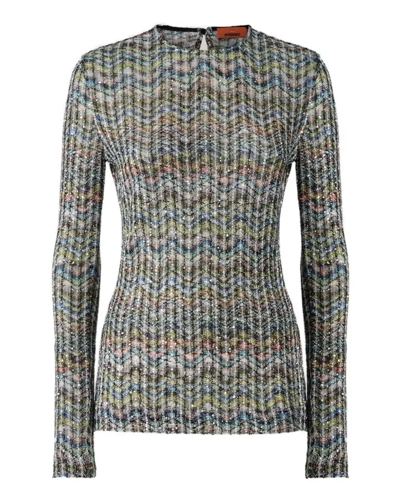 Missoni Pullover mit Zickzackmuster - Blau Blau