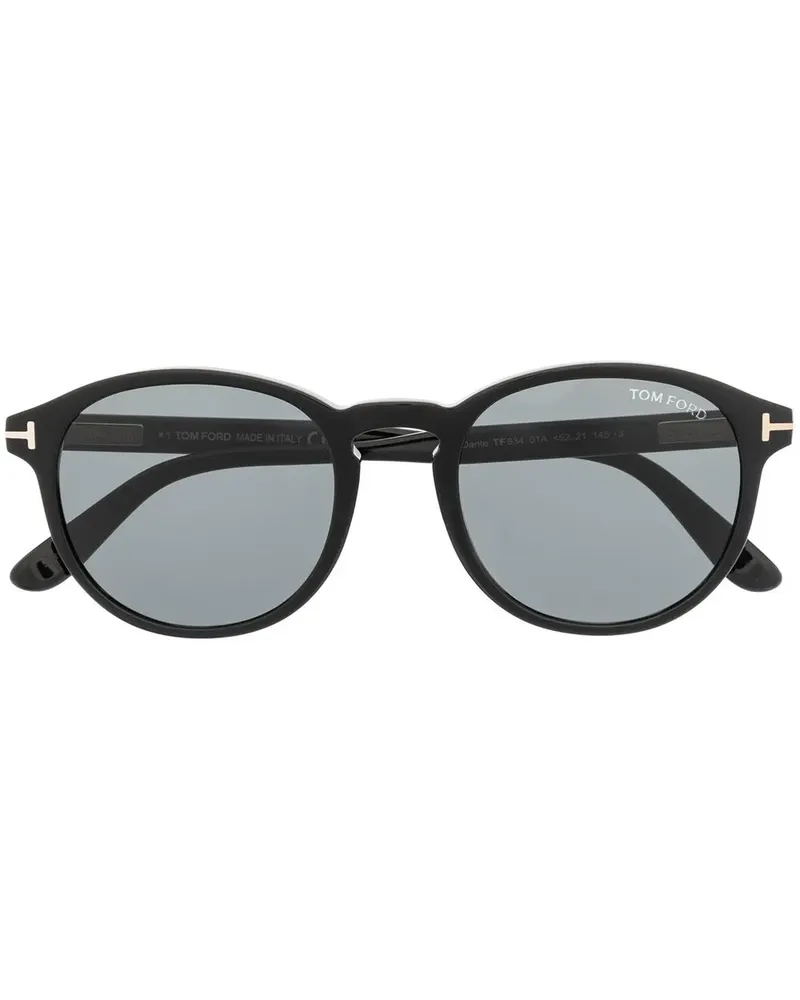 Tom Ford Sonnenbrille mit rundem Gestell - Schwarz Schwarz