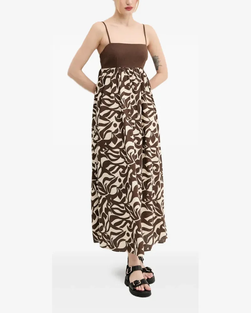 Abercrombie & Fitch floral-pattern sleeveless midi dress - Braun Braun