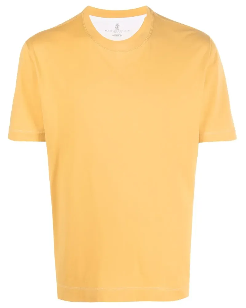 Brunello Cucinelli T-Shirt mit rundem Ausschnitt - Orange Orange