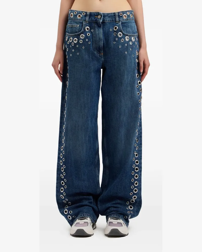 Palm Angels Jeans mit Ösendetail - Blau Blau