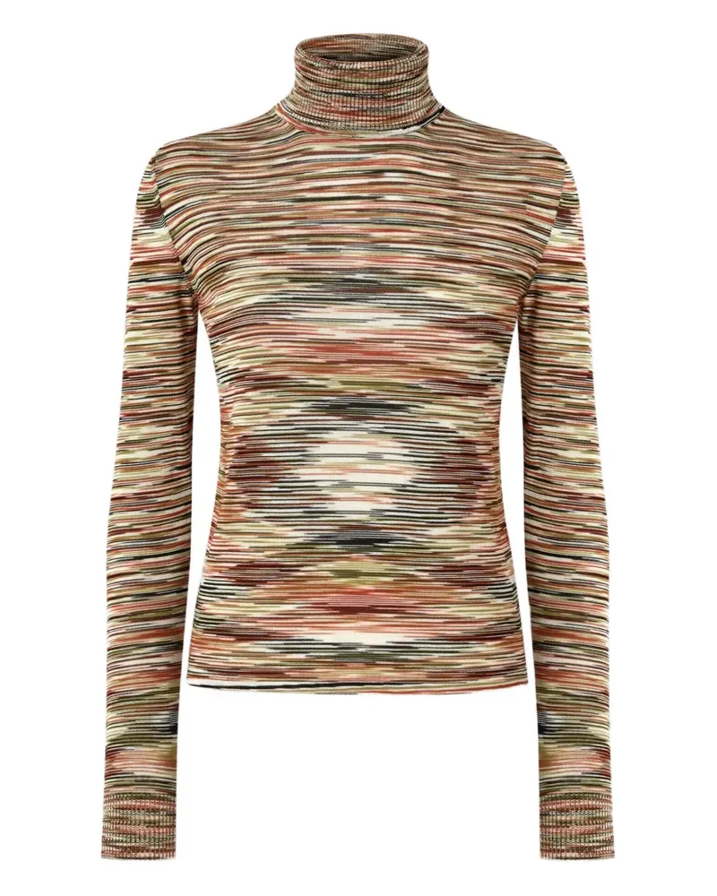 Missoni Gestreifter Rollkragenpullover - Nude Nude