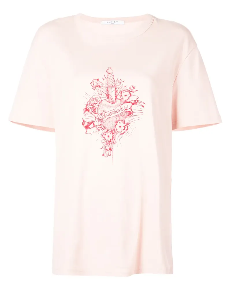 Givenchy T-Shirt mit grafischem Print - Nude Nude