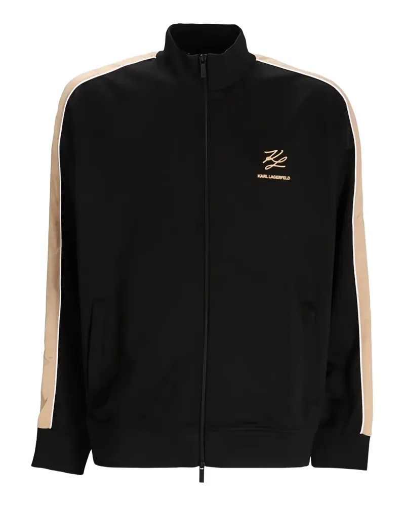 Karl Lagerfeld Gestreifter Pullover - Schwarz Schwarz