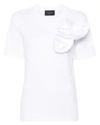 Simone Rocha Pressed Rose T-Shirt Weiß