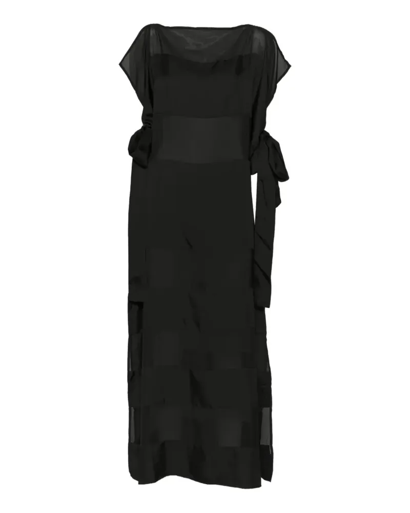Cynthia Rowley Maxikleid mit transparenten Einsätzen - Schwarz Schwarz