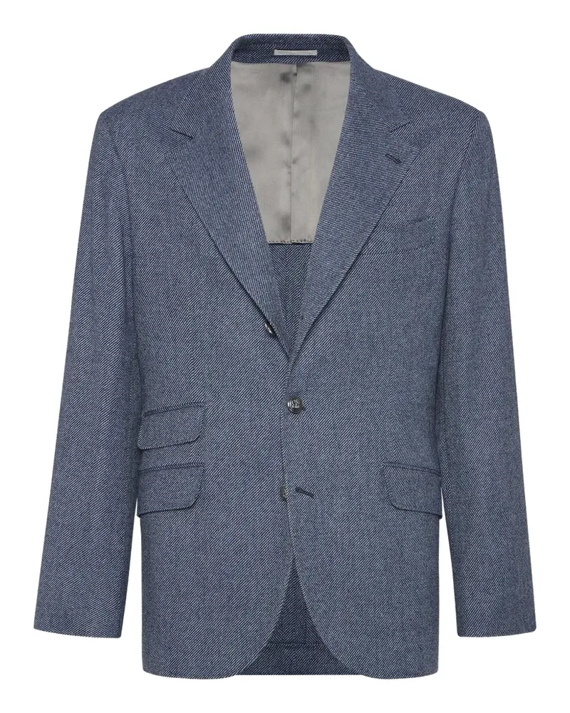 Brunello Cucinelli Cavallo Blazer aus Wollgemisch - Blau Blau