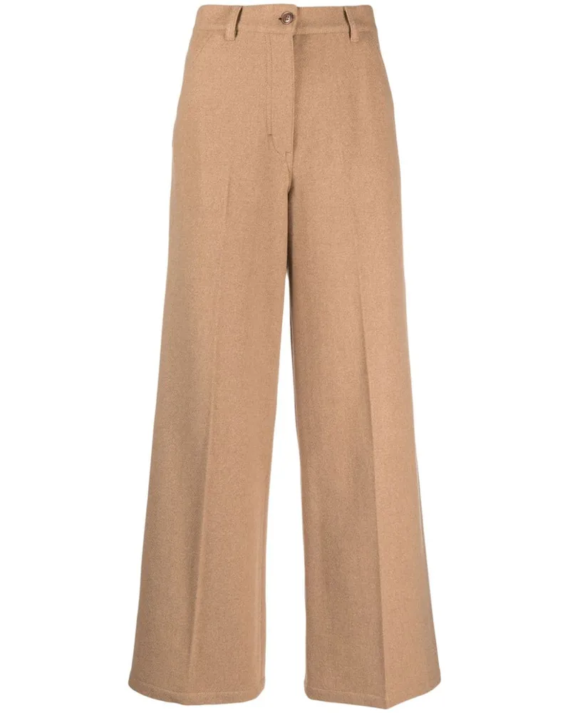 Kenzo Cropped-Hose mit weitem Bein - Braun Braun