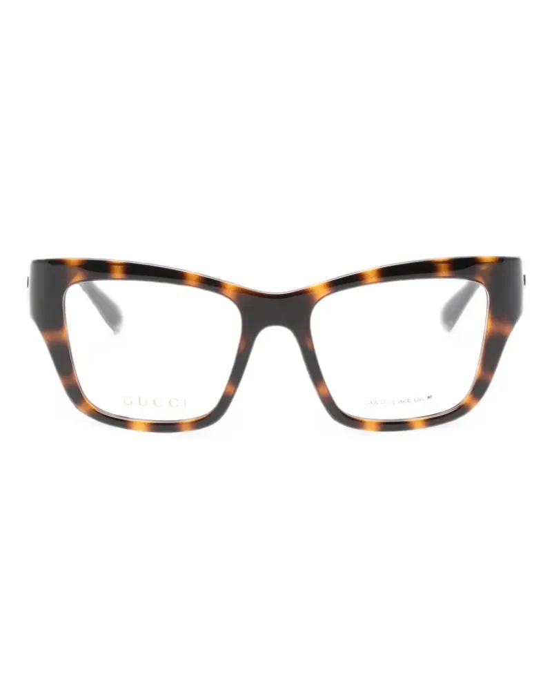 Gucci Cat-Eye-Sonnenbrille mit GG - Braun Braun