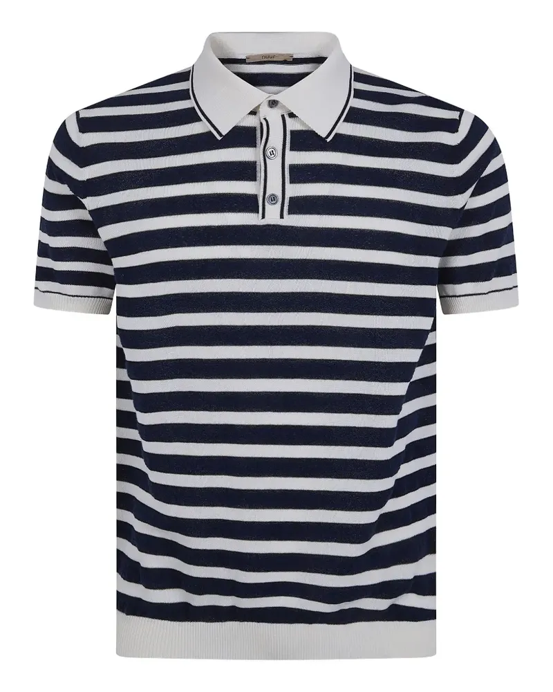 Nuur Gestreiftes Poloshirt - Blau Blau