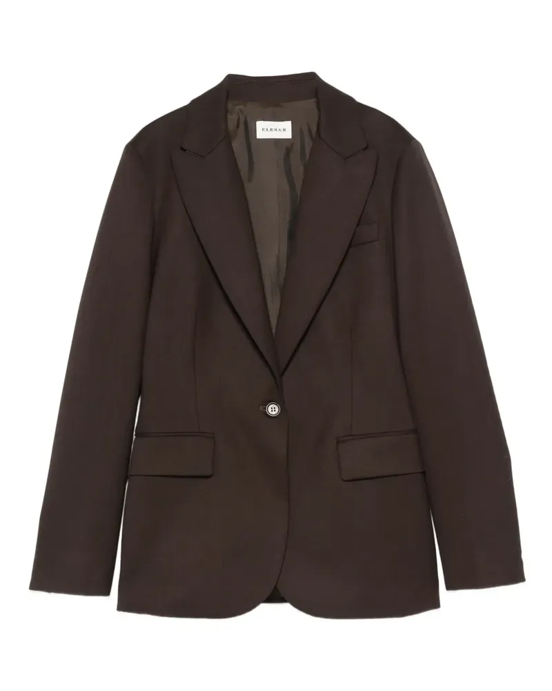 P.A.R.O.S.H. P.A.R.O H. single-breasted wool blazer - Braun Braun