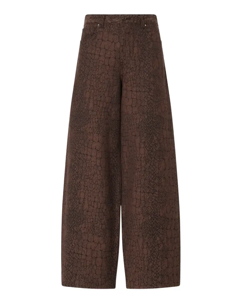 Liu Jo balloon jacquard trousers - Braun Braun